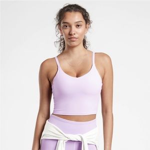 Athleta Elation V-Neck Crop D-DD, Elfin Purple Size Small